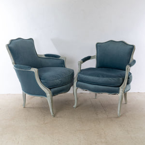 1850er Bergere Sessel in Louis XVI Stil, 4er Set - Zeitlos Berlin By Drozd