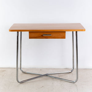 1930er Bauhaus Tisch mit Schublade von Rudolf Vichr - Zeitlos Berlin By Drozd