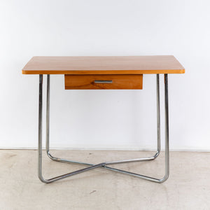 1930er Bauhaus Tisch mit Schublade von Rudolf Vichr - Zeitlos Berlin By Drozd