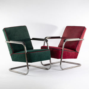 1930 Freischwinger Sessel Grün - Zeitlos Berlin By Drozd