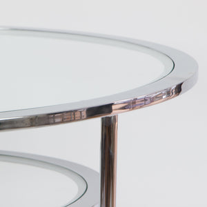 Schlaufentisch mit einer Glasplatte by Artur Drozd - Zeitlos Berlin By Drozd